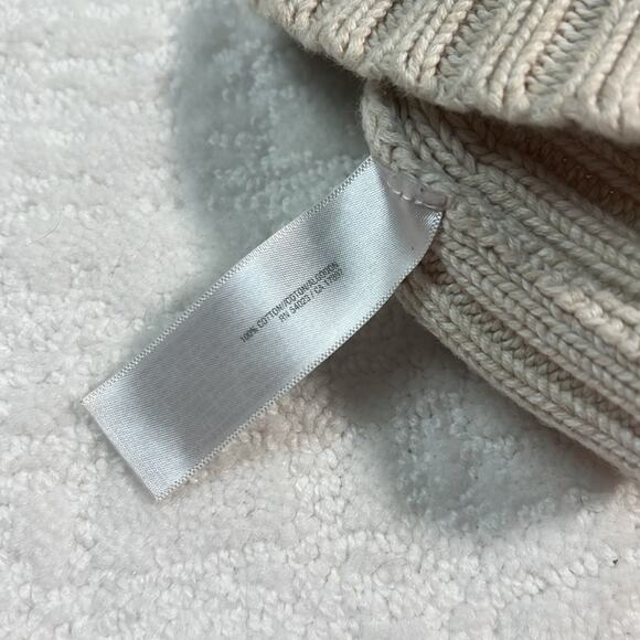 Old Navy cable knit mock neck beige long sleeves cotton fisherman sweater 5T - Picture 6 of 7